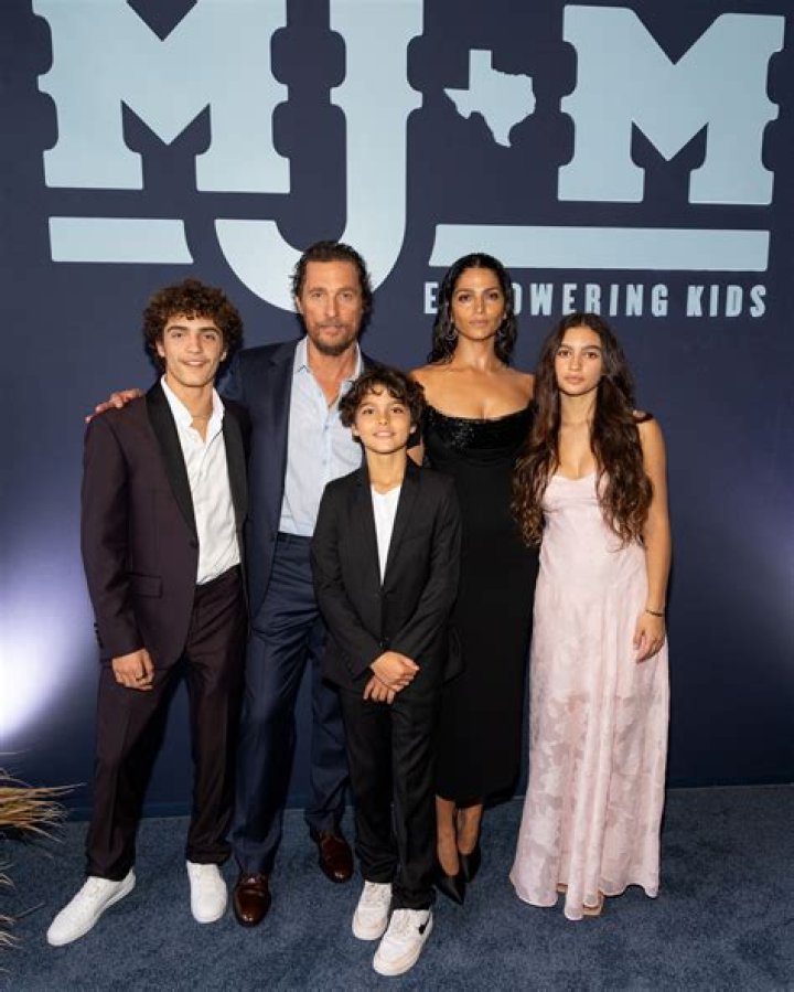 Matthew Brown with his children.