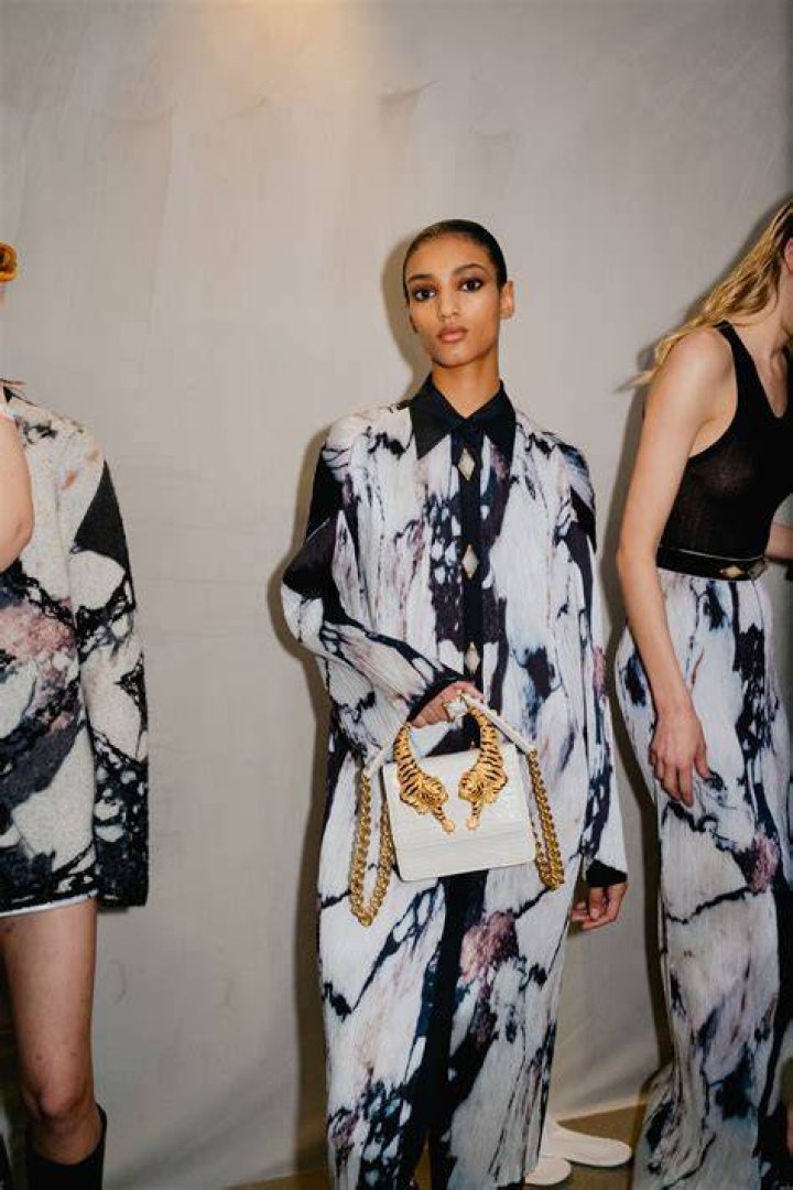 Roberto Cavalli - Backstage & Front Row - Milan Fashion Week Womenswear Spring/Summer 2012